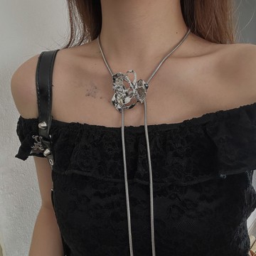 【台灣公司 可打統編】免運 高級感玫瑰花項鏈女小眾設計Y2K甜酷鎖骨鏈辣妹時尚抽拉式腰鏈女 可開發票 全館五折 工廠現貨直銷 新品特價 z9211