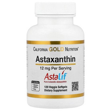 California Gold Nutrition, 蝦青素，Astalif® 全冰島，12 毫克，120 粒素食軟膠囊