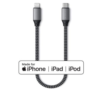 [2美國直購] 閃電充電線 Satechi USB-C to Lightning Charging Cable [MFi Certified] – 10 Inches / 25 cm