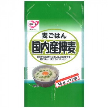 （代引不可）日本精麦 国内産押麦 (45g×12)×6