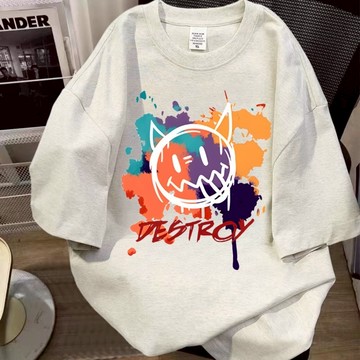 【2天出貨】棉短袖 T恤女  100%純棉  韓寬鬆短袖T恤女  夏季薄款 oversize 短T  女生上衣 XH
