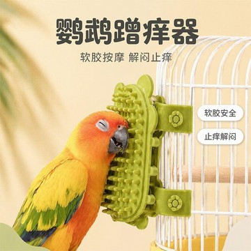 鸚鵡蹭癢神器鳥用解悶玩具撓癢癢玄鳳牡丹小太陽撓頭互動訓練按摩 臺灣出貨