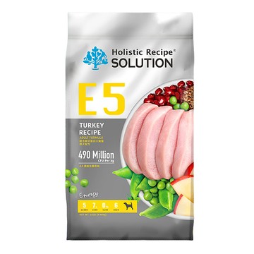 Holistic Recipe SOLUTION 耐吉斯 成犬配方無穀乾飼料  E5 好蛋白火雞餐  4.54kg  1袋