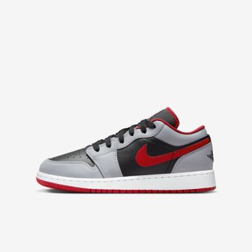Nike Air Jordan 1 Low GS [553560-060] 大童 休閒鞋 運動 經典 喬丹 低筒 黑灰紅