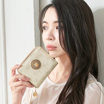 【DISNEY】小熊維尼-短夾-米灰色 PTD25-H4-22BG