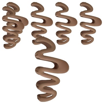 小麥購物 波浪抓夾 D136 10.5 x 5cm  淺咖色  6個