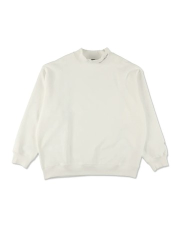 Mock Neck Sweatshirt White