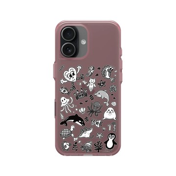 iPhone 17 Clear (相機按鈕) 晶醺玫 - Chocomoo - SAVE THE OCEAN: OCEAN FRIENDS