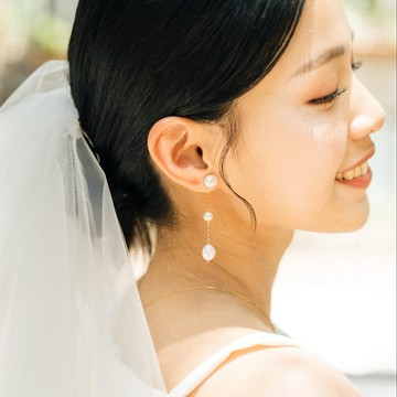 【ZUZU JEWELRY】Bridal 新娘飾品｜醫療鋼18k金｜天然珍珠耳環｜生日禮物｜結婚禮物