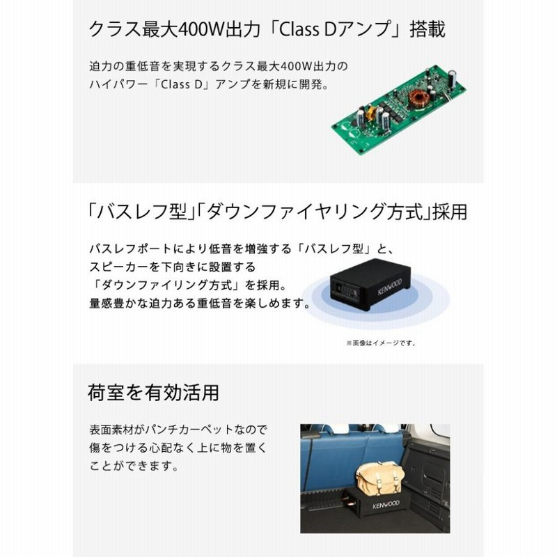 サブウーファー 車 アンプ内蔵 ケンウッド 最大出力400W チューンアップサブウーファー KSC-SW40 (お取寄せ) | LINEブランドカタログ