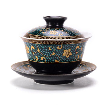 恬靜生活三才蓋碗家用功夫茶具陶瓷蓋碗單品茶壺茶杯茶海茶道配件