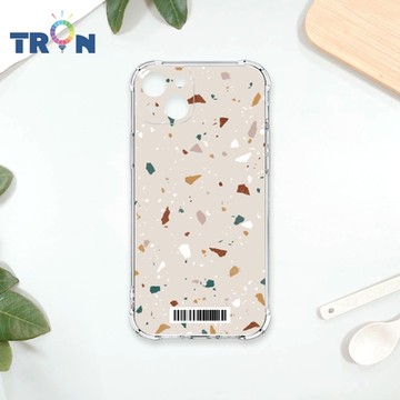 TRON IPhone 15 PLUS 彩色幾何小磨石子B款 四角防摔載具殼 軟殼 手機殼