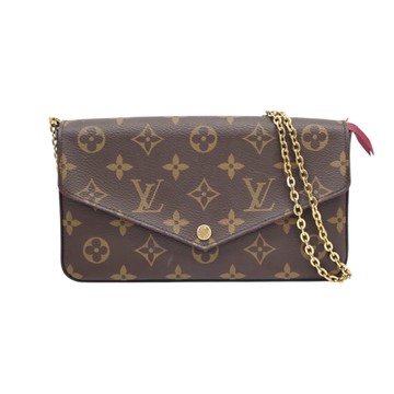 LOUIS VUITTON LV 路易威登 棕色 原花帆布 Felicie Pochette 肩背包 M61276 【二手名牌BRAND OFF】