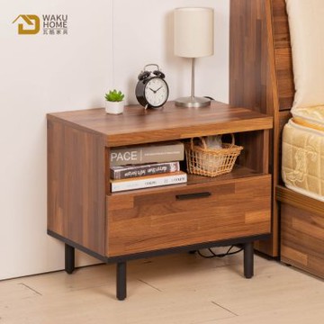 WAKUHOME 瓦酷家具歐克斯工業生活床頭櫃-寬60*深40*高50cm