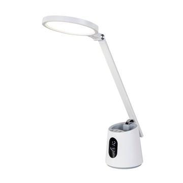 特力屋 晶亮12W LED護眼檯燈 附筆筒 白 無藍光危害