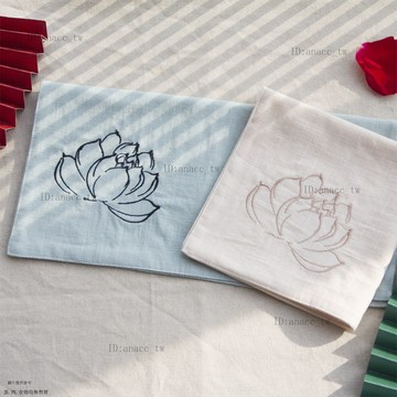 特價包郵!純棉手帕繡花手絹刺繡古風複古方巾擦汗小手帕 荷花