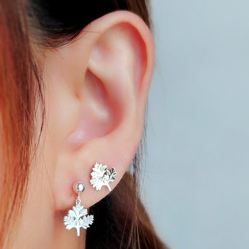 芫茜 ( 香菜 ) 搖曳純銀耳環