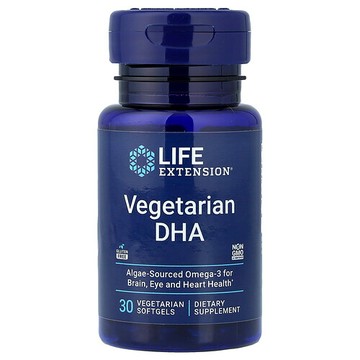 Life Extension, 素食 DHA，30 粒素食軟膠囊（每粒軟膠囊 200 毫克）