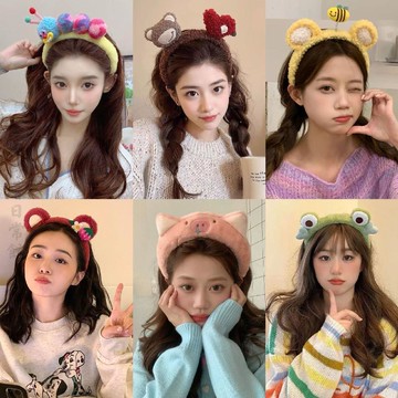 🔥2件9折🍊臺北出貨🍊可開發票卡通洗臉專用髮箍女2026年新款毛絨頭箍壓發化妝可愛髮卡束髮髮帶