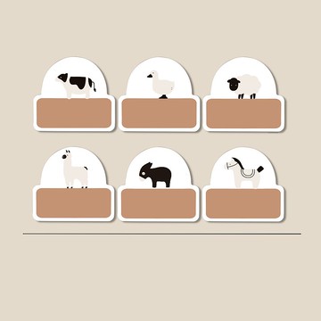 姓名貼紙 耐高溫 防水姓名貼 農場動物系