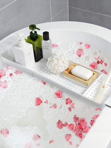 浴缸置物架 浴缸架伸縮衛生間神器置物板塑料浴桶架子泡澡浴盆支架浴缸置物架『XY13437』