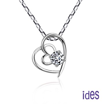 ides愛蒂思 設計款50分E/VVS2八心八箭3EX頂級車工鑽石項鍊/擁抱真心