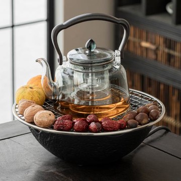 家用電陶爐圍爐煮茶室內網紅全套花茶茶具套裝耐熱玻璃茶壺煮茶器