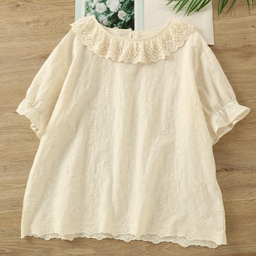 重工刺繡翻領上衣873513