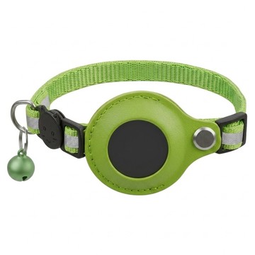 毛皇上 AirTag寵物追蹤保護套 反光項圈款  綠色  1個  20~30cm