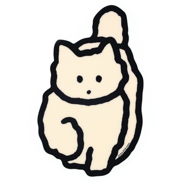 滑鼠墊 白貓