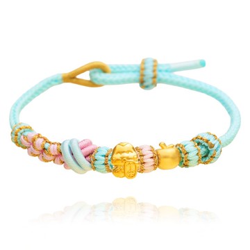 【童樂繪金飾】蛇瑞平安 兒童彌月編織手繩 約重0.06錢 (滿月禮)