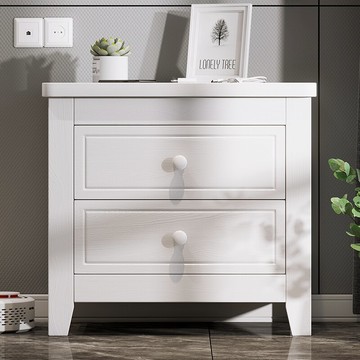 床頭柜實木現代簡約臥室床邊柜子小型簡易網紅收納柜輕奢儲物柜