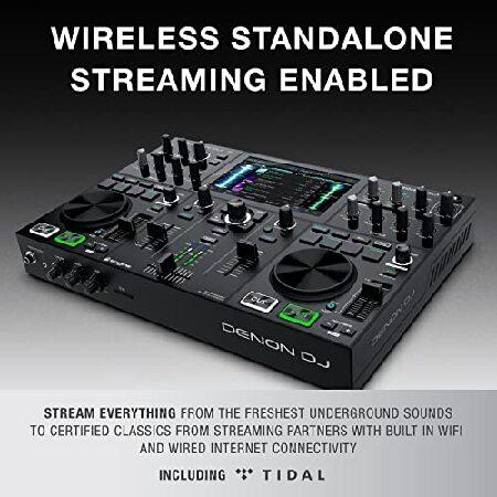 Denon DJ ポータブル・2デッキ DJシステム ストリーミング用Wi-Fi接続 7インチ HD タッチスクリーン搭載 充電式バッテリー内蔵 PRIME GO