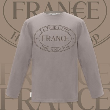橢圓France字樣長TEE
