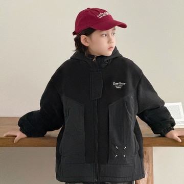 【中大男童】禦寒保暖加厚連帽外套