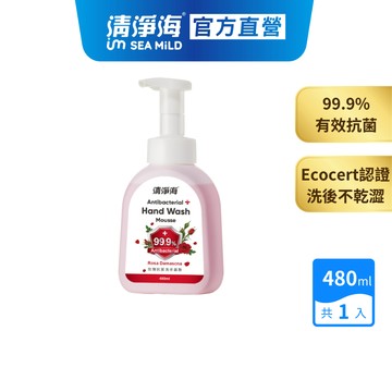 清淨海 玫瑰抗菌洗手慕斯 480ml
