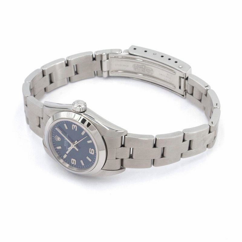 OH済 ROLEX さり気 オイスターパーペチュアル レディース 76080 ローマン