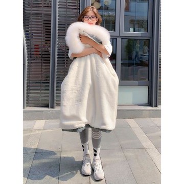 時尚工裝大毛領派克服棉衣女冬季加絨加厚時髦洋氣百搭棉服棉襖潮