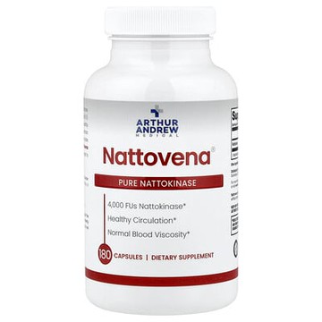 Arthur Andrew Medical, Nattovéna®，全納豆激酶，4000 FU，180 粒膠囊