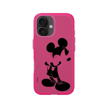 iPhone 16 Clear 粉漾桃 - 迪士尼-米奇 Mickey - 黑標款-米奇只有黑色