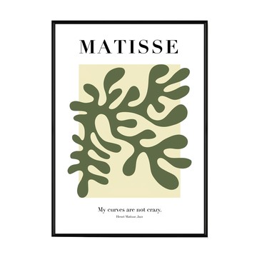 MATISSE 剪紙藝術 海藻  42 x 59.4cm  黑色