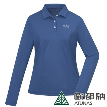 女款長袖排汗抗菌POLO衫(A6PS2424W靛藍/經典百搭/台灣製)