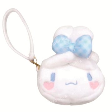 小禮堂 Sanrio 三麗鷗 大耳狗 絨毛玩偶化妝包 (束耳格紋蝴蝶結)