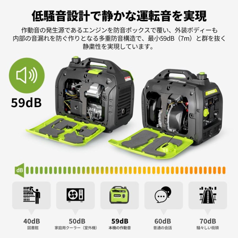 EENOUR インバーター発電機 DK3000iS 3.0kVA DK2500iS 2.5kVA 発電機