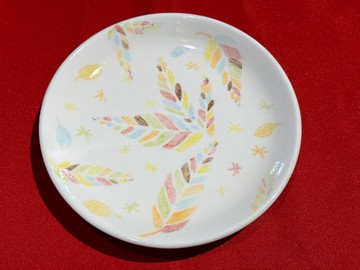 台灣製造 純手工繪製盤 植感系列 秋日點心盤