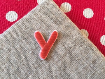 繡布貼 - 英文字母系列 - 大寫Y