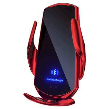 Q3 無線充電手機架 適用於車用 出風口夾 磁吸接頭  紅色