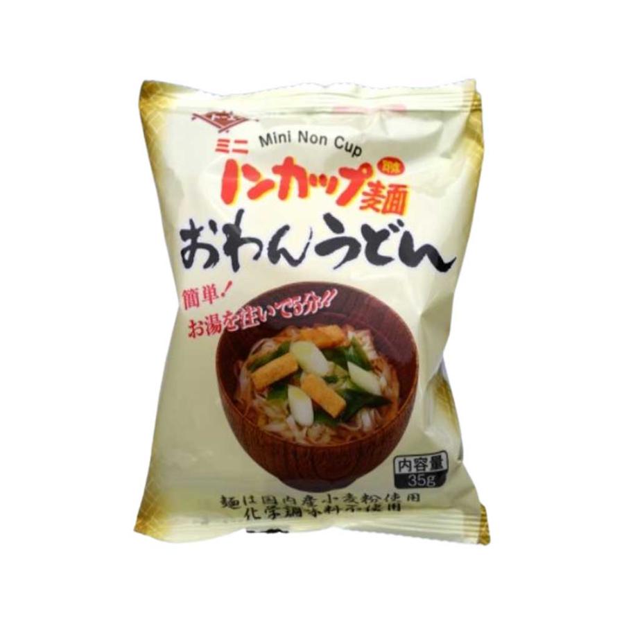 ミニノンカップ麺　おわんうどん 35g［トーエー食品］かん水不使用　即席めん　ラーメン