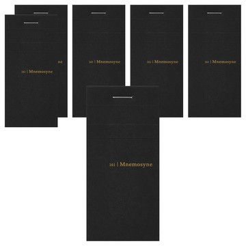 maruman MNEMOSYNE 速記方格筆記冊/A8  黑色  6入