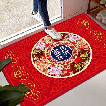 📣免運🚚臺灣出貨🚚加厚進門地墊入戶門墊紅色喜慶玄關入門地墊門口地墊廚房浴室客廳